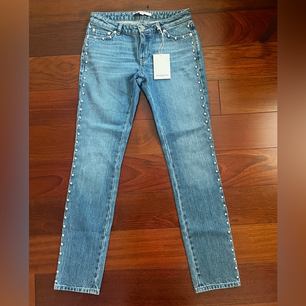 Givenchy Skinny Jeans with Studded Details, NWT EU 36, US 2